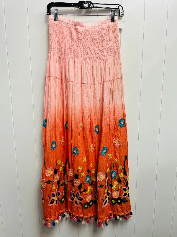 Skirt Maxi By m&m In Orange, Size: S