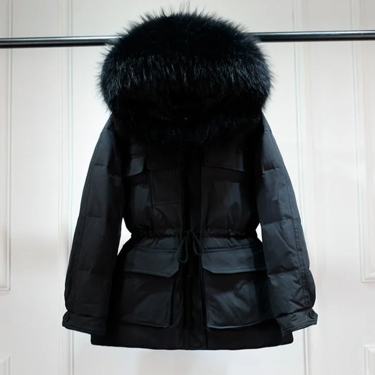 Black / Black Fur Trim