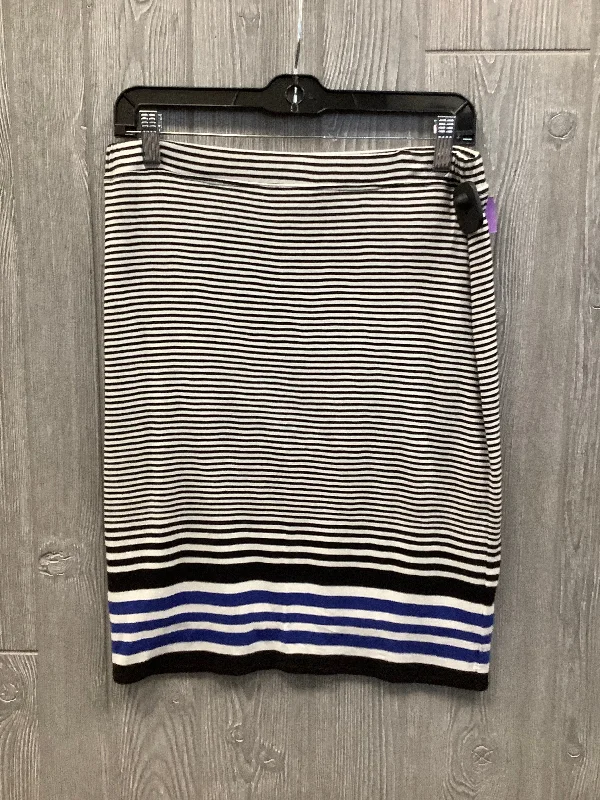 Skirt Midi By Max Studio In Striped Pattern, Size: 8