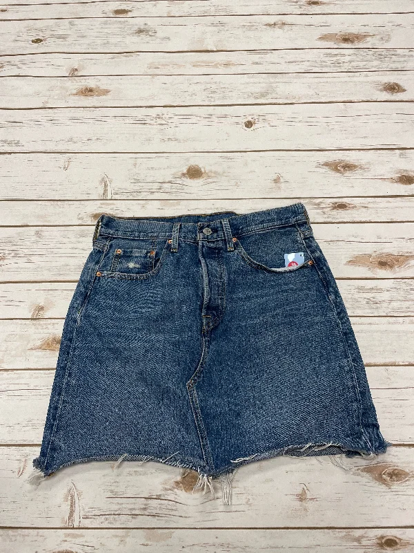 Skirt Mini & Short By Levis In Blue Denim, Size: 10