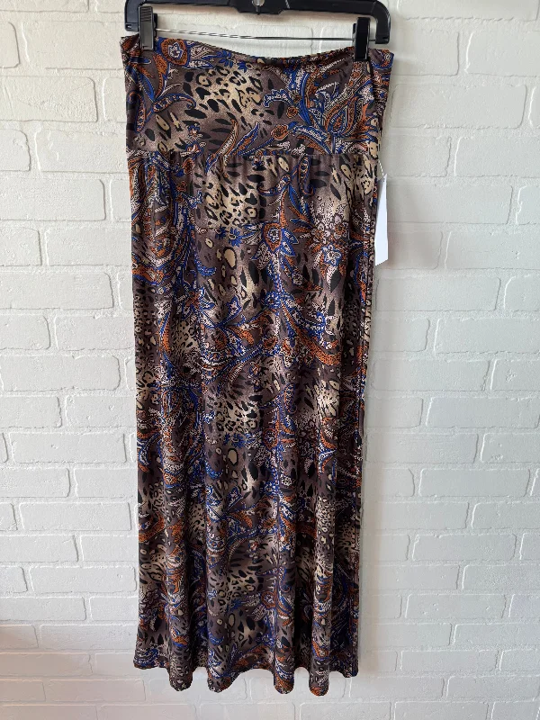 Skirt Maxi By Azules In Brown, Size: 14