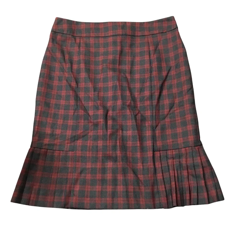 Skirt Midi By Brooks Brothers In Plaid Pattern, Size: 8