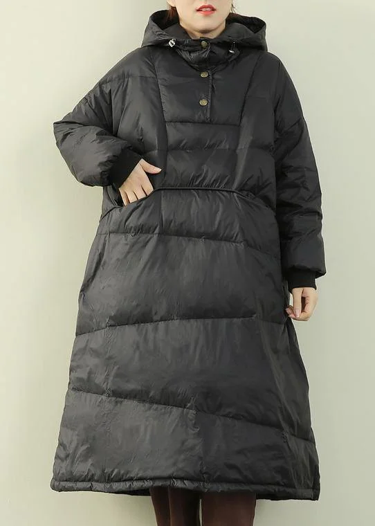 Elegant plus size clothing down Puffer Jackets winter black hooded warm casual women Puffer Jacketses