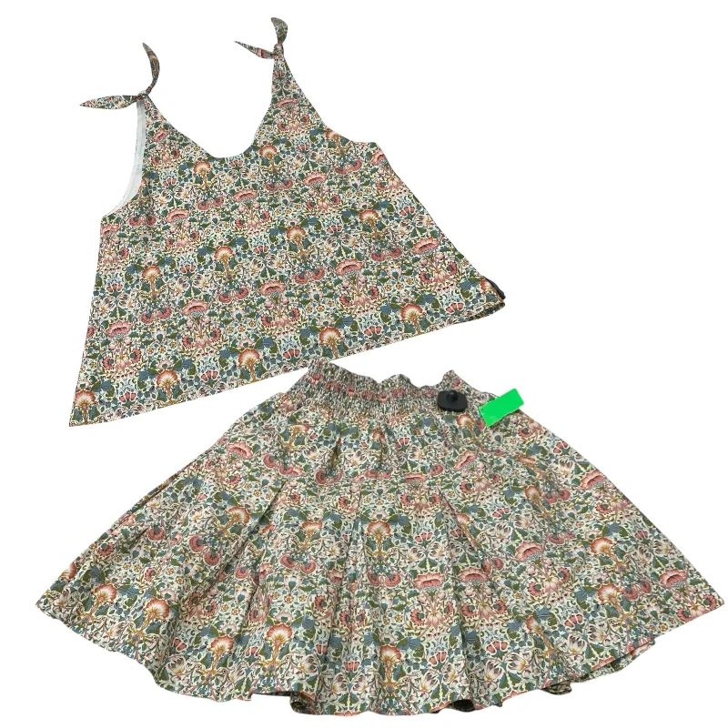 Skirt Set 2pc By Buru In Floral Print, Size: M