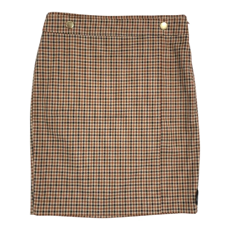 Skirt Midi By Ann Taylor In Plaid Pattern, Size: 8