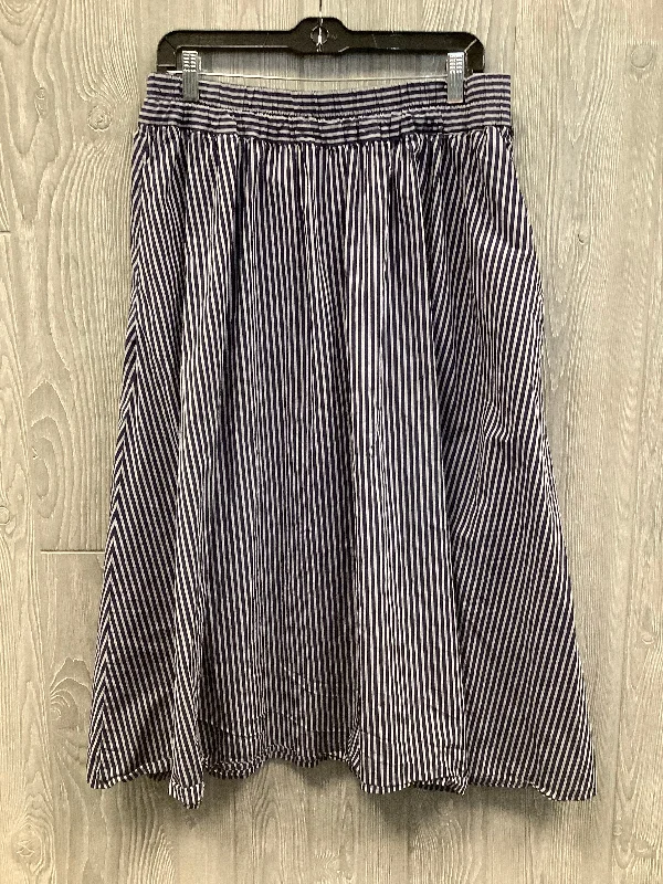 Skirt Midi By A New Day In Striped Pattern, Size: 12