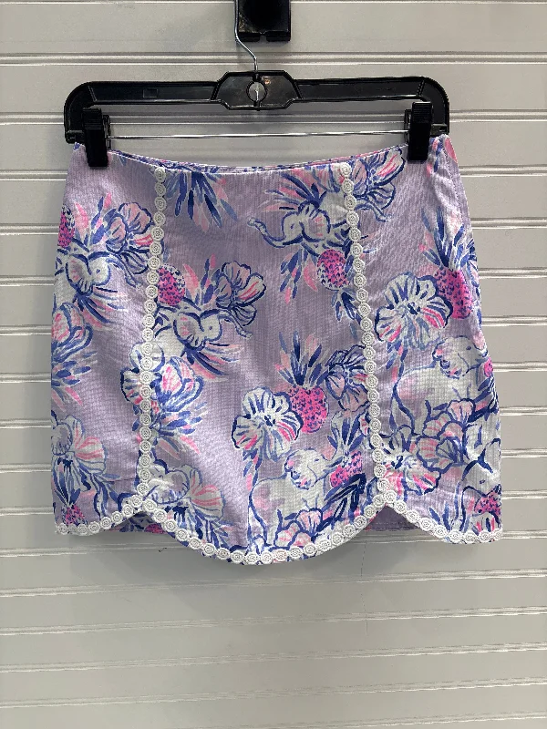 Skirt Designer By Lilly Pulitzer In Pink & Purple, Size: 0