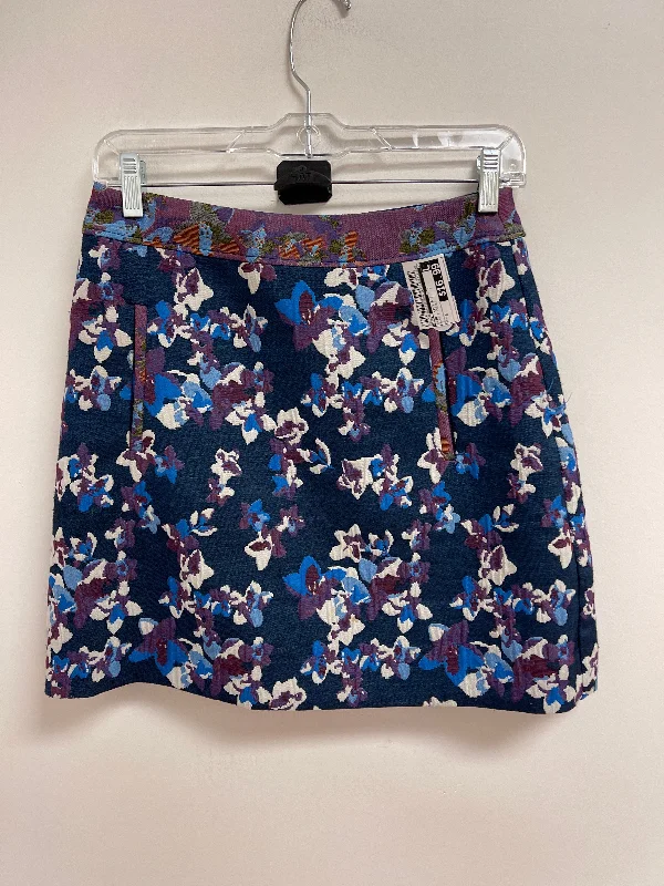 Skirt Mini & Short By Maeve In Blue & Purple, Size: 0