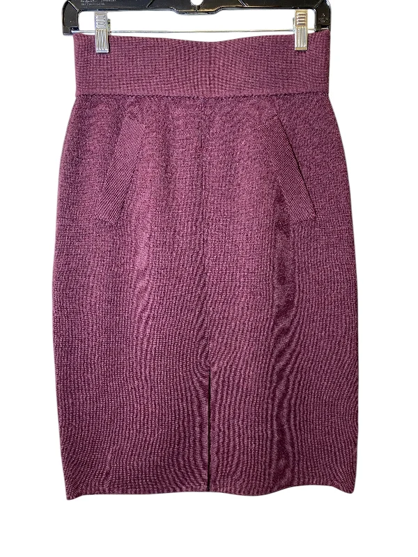 Skirt Midi By Club Monaco In Maroon, Size: Xs