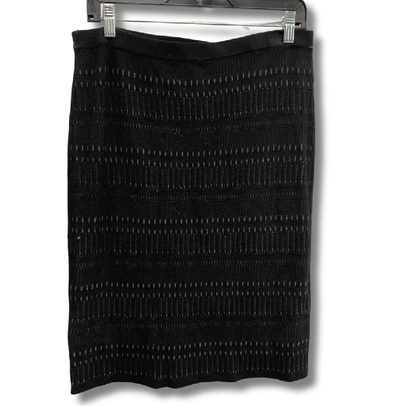 Skirt Midi By Elie Tahari In Black, Size: L