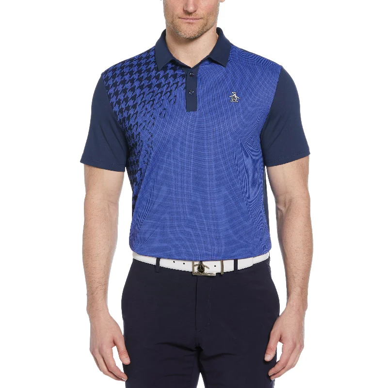 Asymmetrical Pete Gingham Color Block Polo