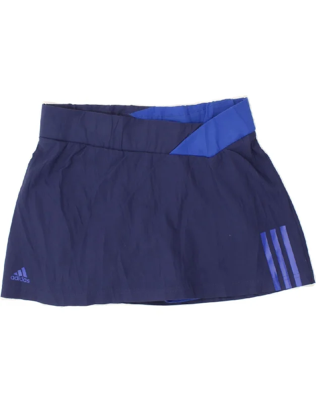 ADIDAS Womens Climalite Skort UK 8/10 Small  Navy Blue Polyester