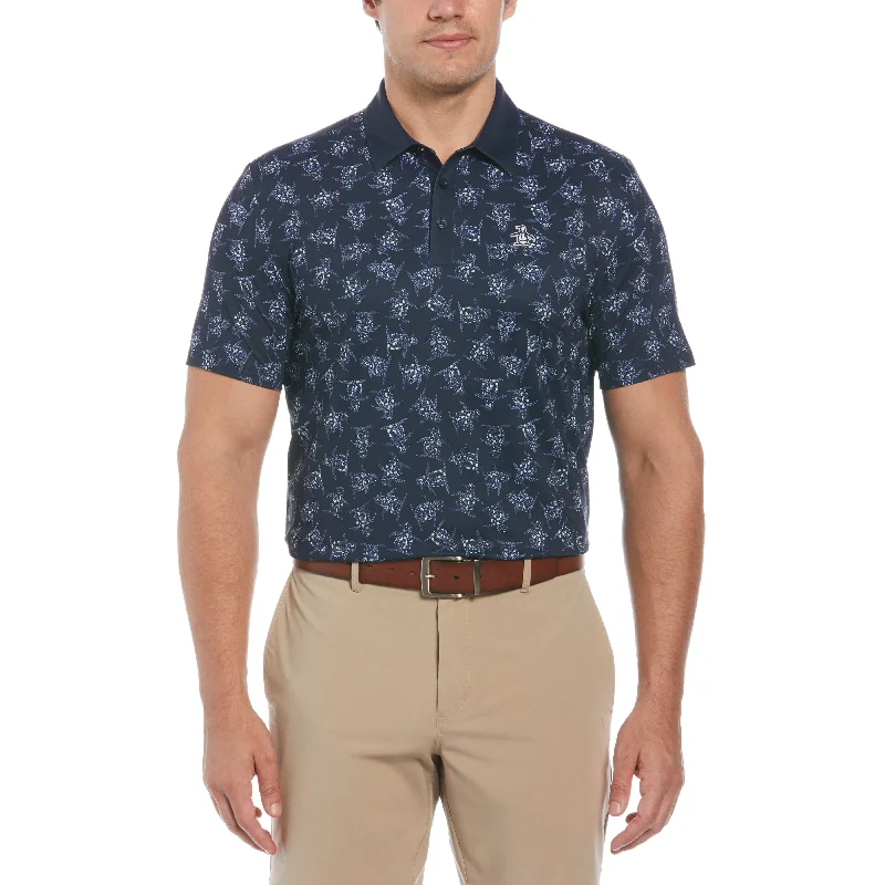 All-over 60's Floral Pete Print Golf Polo