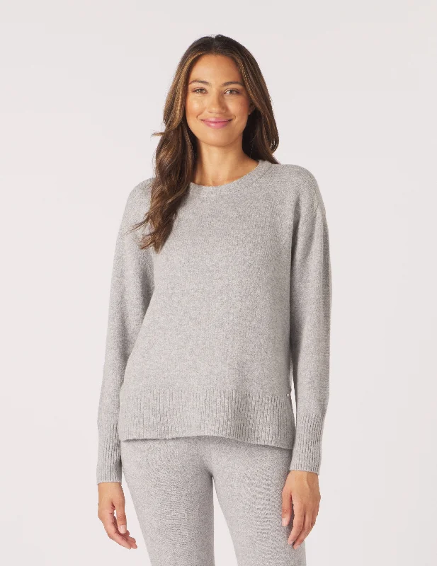 Elevated Knit Crew: Ash Grey