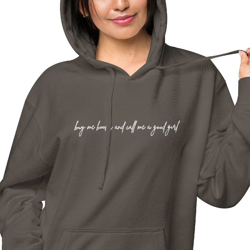 buy me books and call me a good girl embroidered hoodie