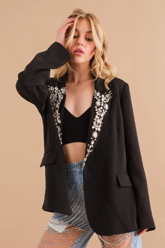 Embellished Boyfriend Blazer