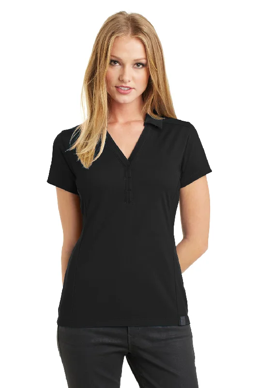 Ogio Womens Framework Moisture Wicking Short Sleeve Polo Shirt - Blacktop