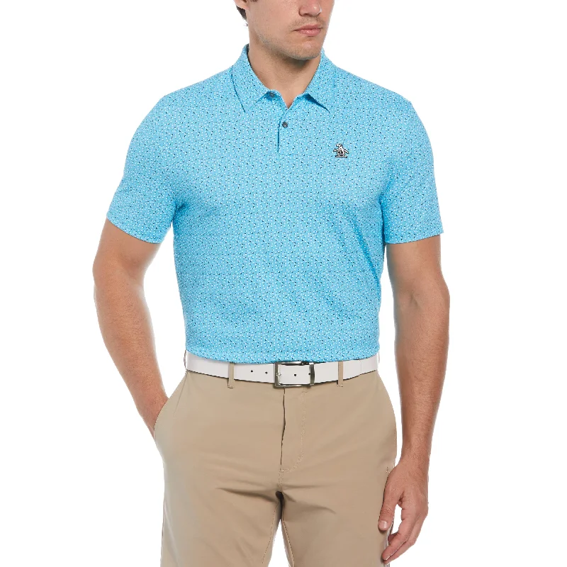 Golf Ball Print Golf Polo