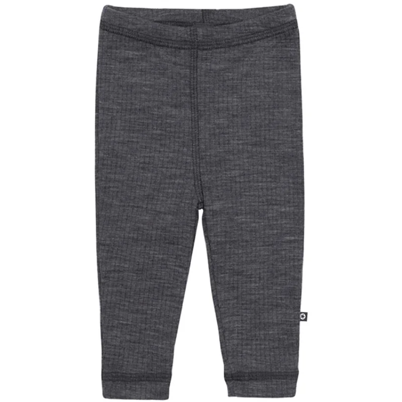 Smallstuff Wool Drop Needle Leggings Dark Grey