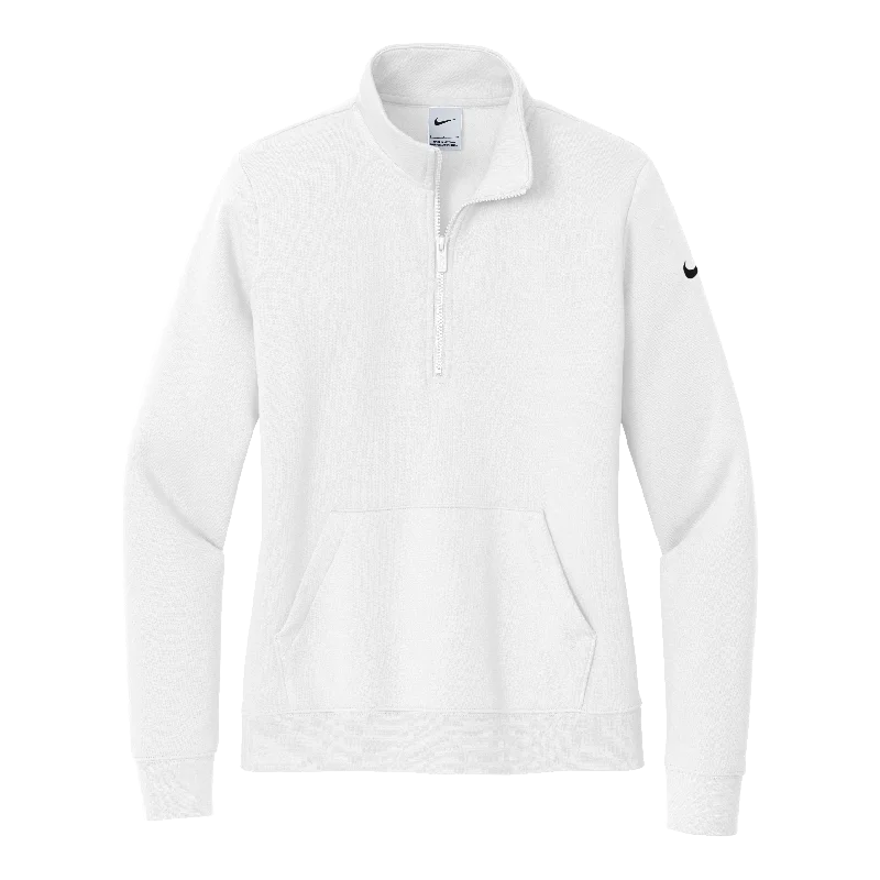 B2457W Ladies Club Fleece Sleeve Swoosh 1/2-Zip