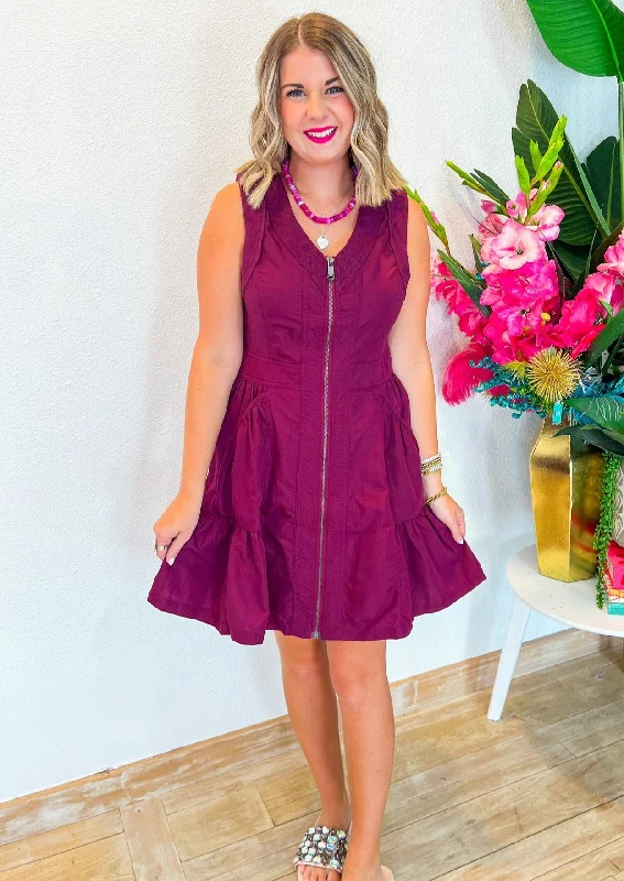 Turning Point Mini Dress - Plum