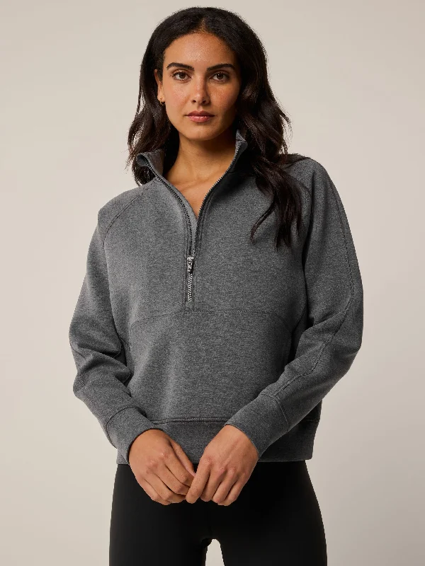 Kristina Melange Half-Zip