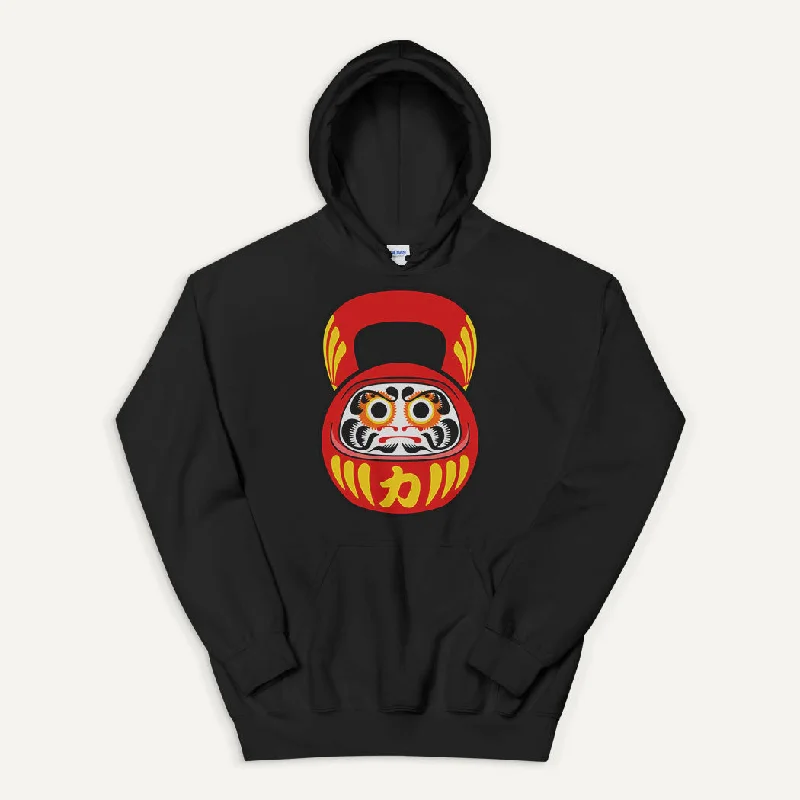 Daruma Doll Kettlebell Design Pullover Hoodie