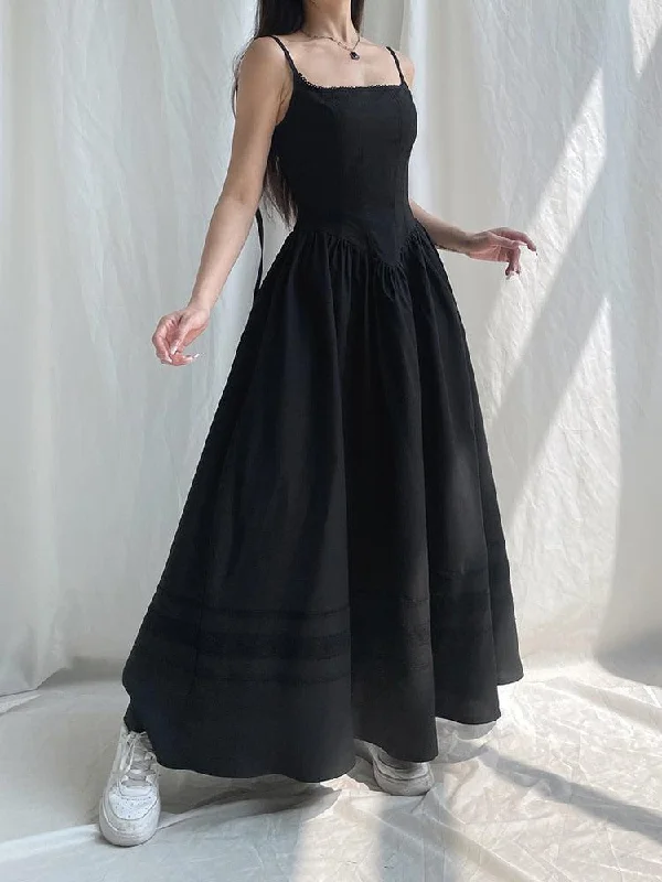 Goth Strap Maxi Dress