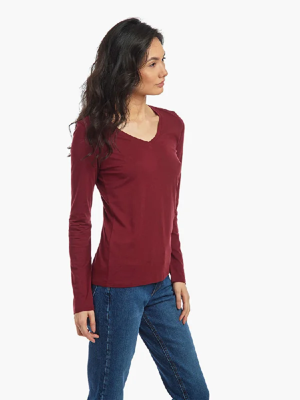 Long Sleeve V-Neck Tee Marcy