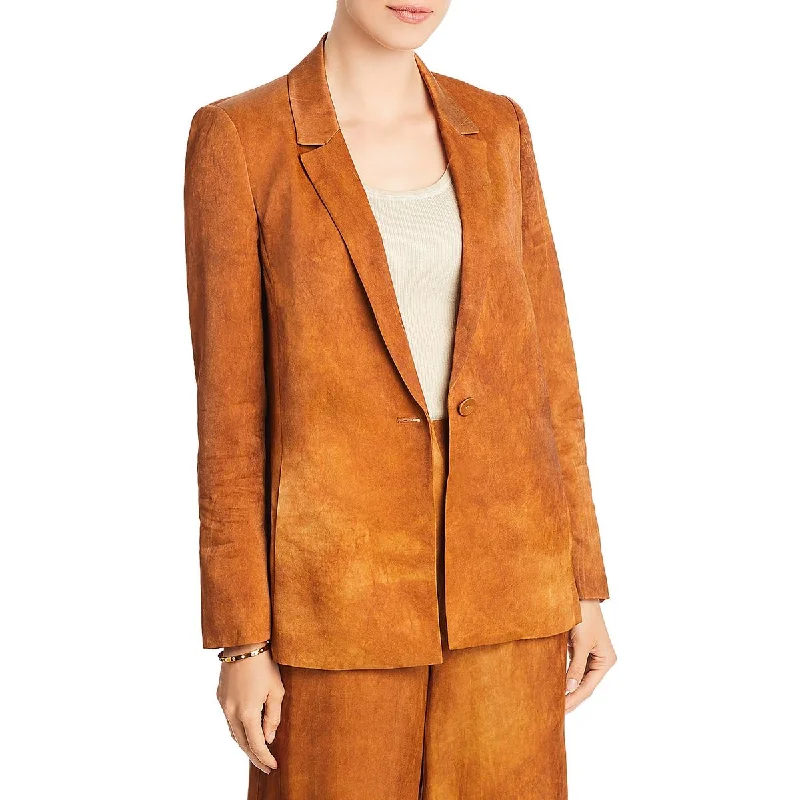 Kobi Halperin Womens Faded Shoulder Pads One-Button Blazer