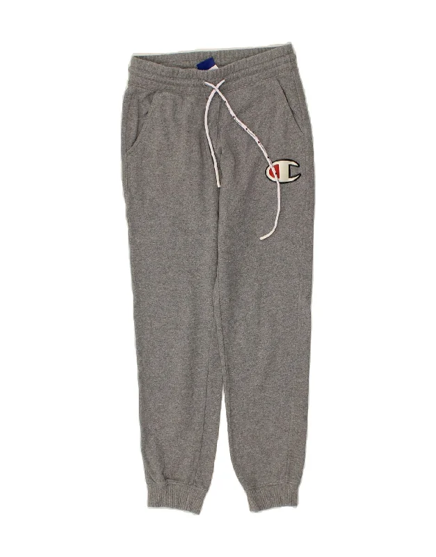 CHAMPION Womens Tracksuit Trousers Joggers UK 4 XS  Grey Cotton