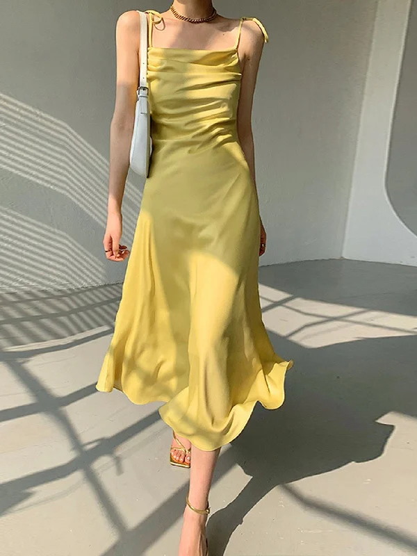 Sports And Leisure KittenAlarm - Womens Swing Collar Sleeveless Party Maxi Dress