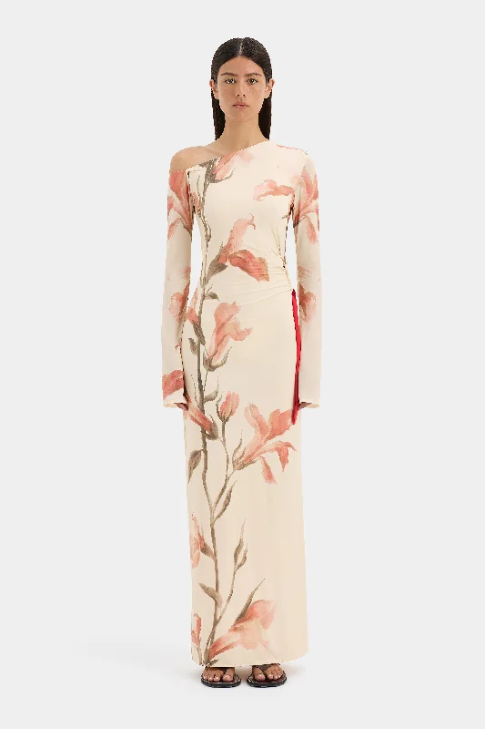 High-quality fabrics Hana Tie Maxi Dress