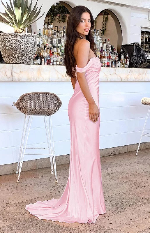 Slim Fit Delanie Pink Maxi Dress