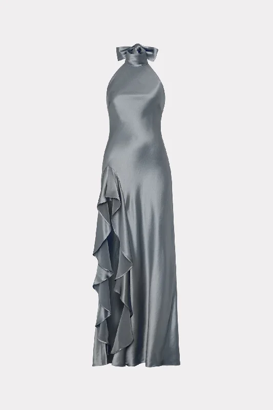 Sweet breath Roux Hammered Satin Gown