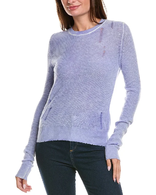 Autumn Cashmere Distressed Shaker Cashmere Sweater