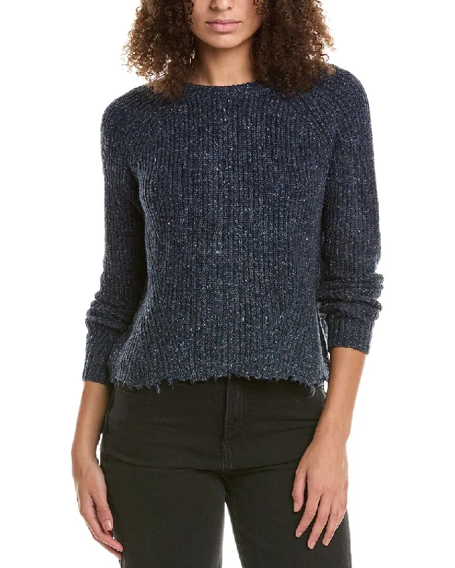 Autumn Cashmere Distressed Wool & Silk-Blend Sweater