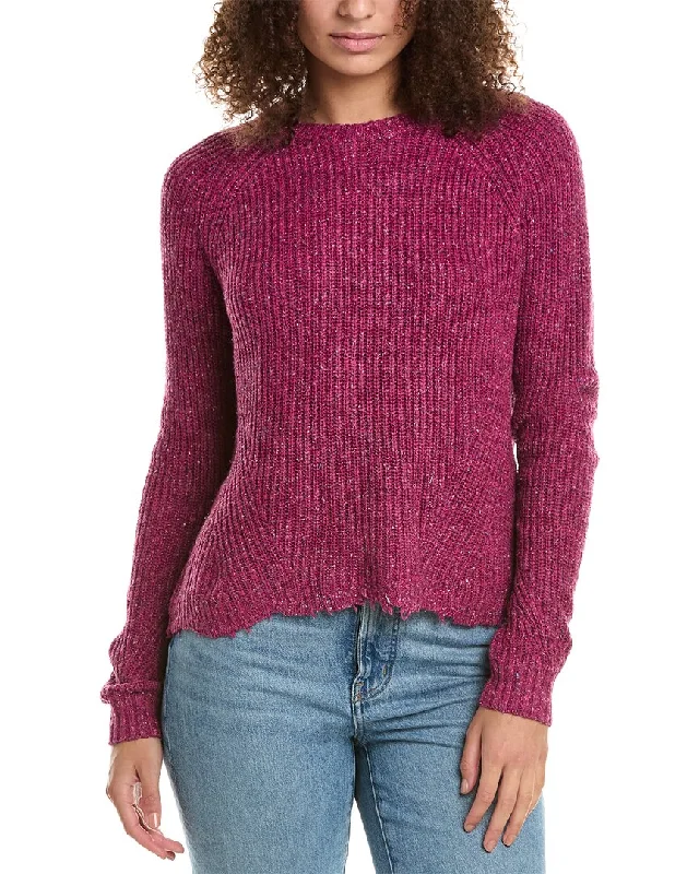 Autumn Cashmere Distressed Wool & Silk-Blend Sweater