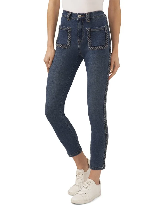 CeCe Braid Pocket Detailed Jean