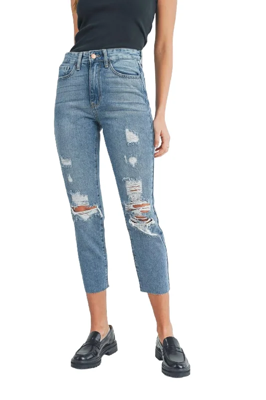 Lakeshore Mom Jeans In Medium Wash