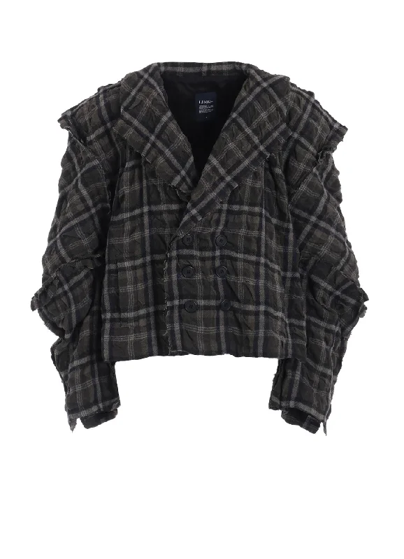 INK DYEING PLAID BOX JACKET B