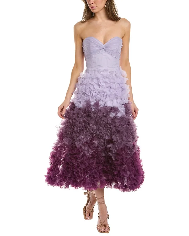 Marchesa Notte Ombre Cocktail Dress