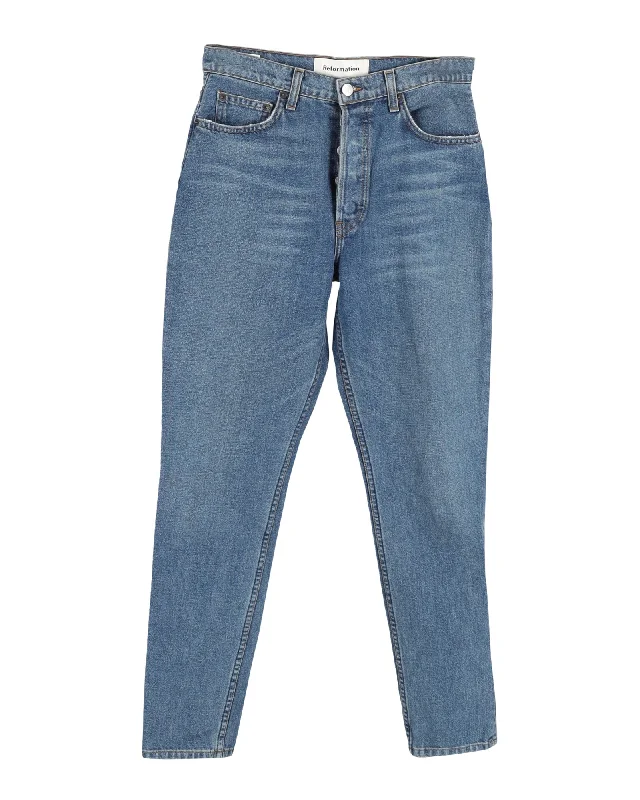 Reformation Jeans in Blue Cotton Denim