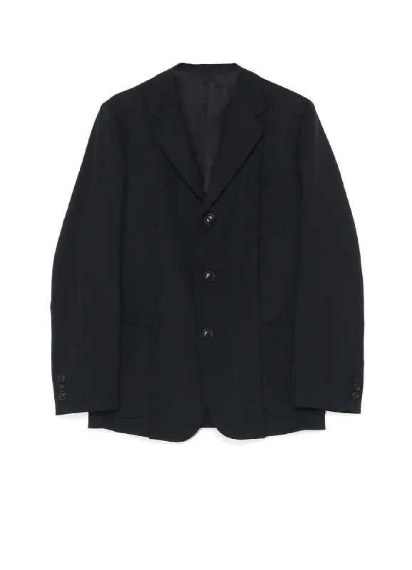 [Y's-Black Name]WOOL GABARDINE REVERSED LINING JACKET