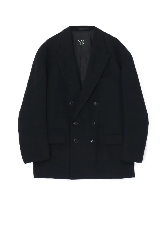 WOOL GABARDINE OVERSIZED TAILORED JACKET