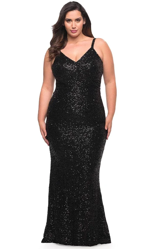 La Femme 29546 - Shimmering Sleeveless Evening Dress