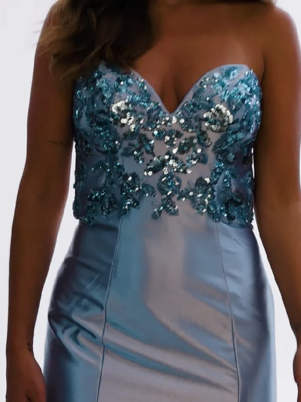 Faviana Strapless V-Neck Prom Dress 11060