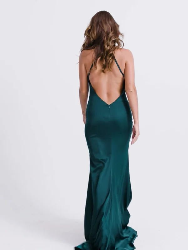 Faviana Cowl Neck Low Back Prom Dress 11069